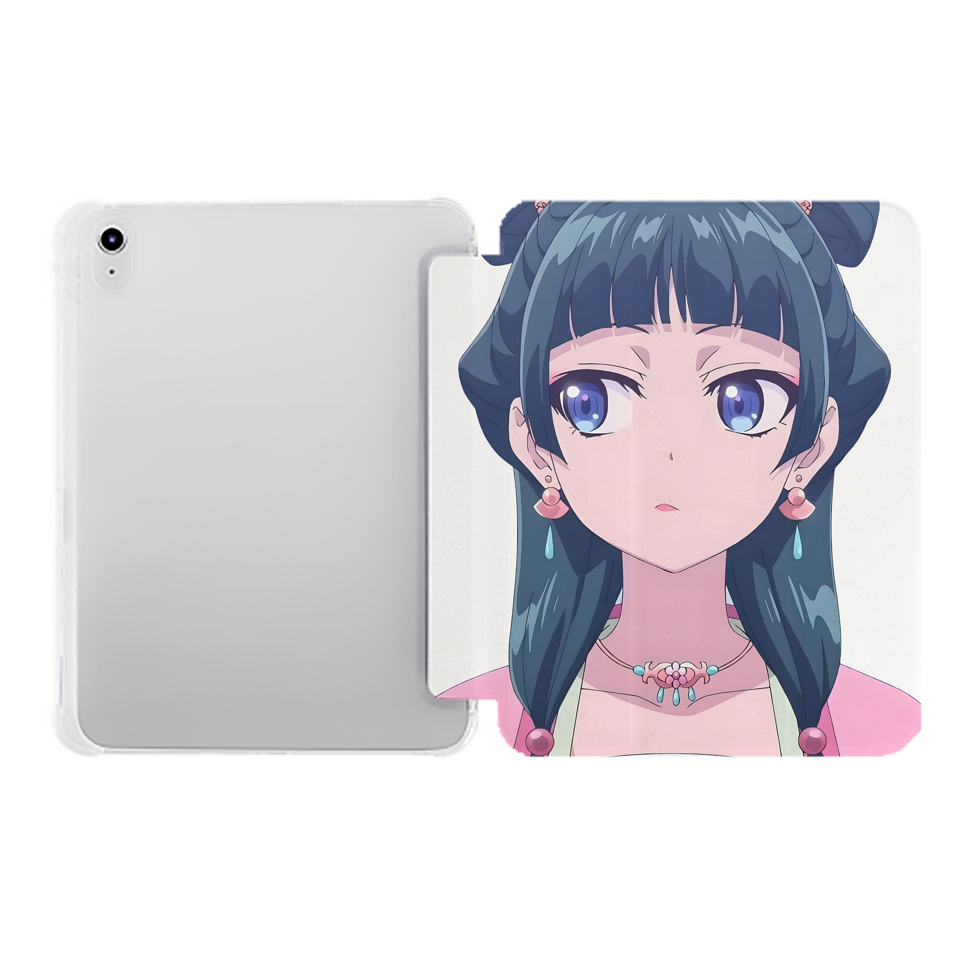 （画像用） 薬屋のひとりごと The Apothecary Diaries IPad ケース ペン収納付き 三つ折りスタンド PUレザー×シリコン 対応機種9.5/10.5/10.9インチ